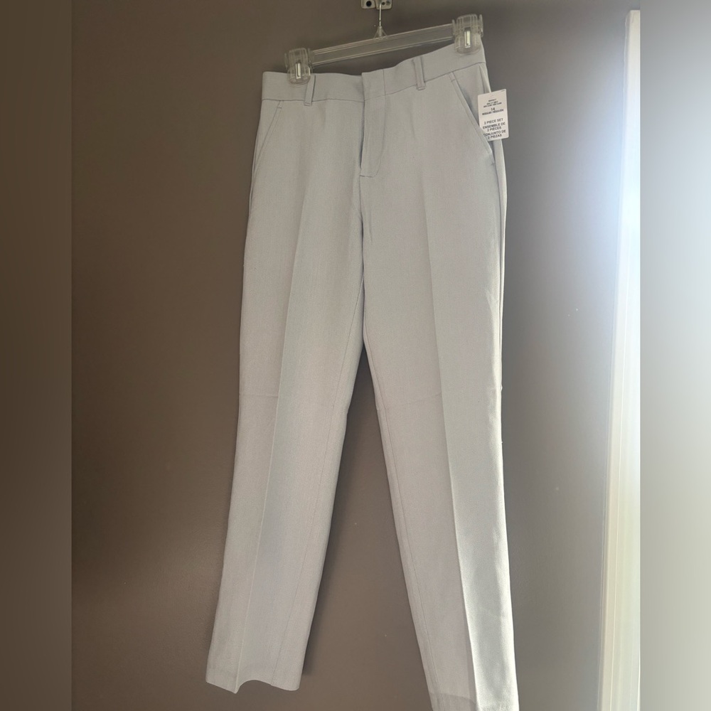 Nautica Big Boys Light Gray Front Pleated Suit Pants Size 14  (Only Pants)
U